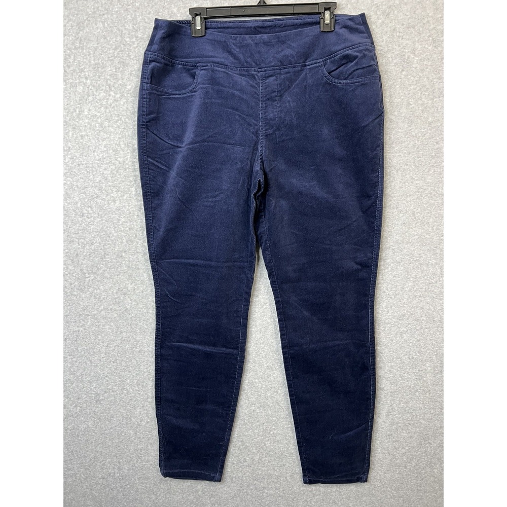 Belle by Kim Gravel Tall MegaModal Chic Straight Leg Pants Pageant Blue 16 (31,2